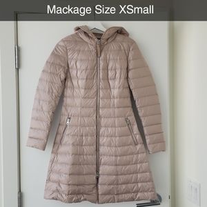 Mackage spring puffer jacket. Blush Pink